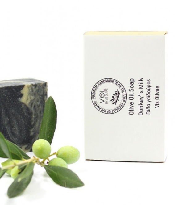 Natuurlijke zeep Olijfolie (90% EVOO), Ezelinnenmelk en Actieve Kool