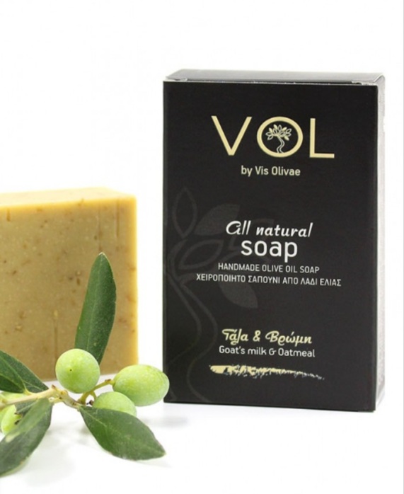 Natuurlijke zeep, Olijfolie, Geitenmelk en Havervlokken, gecertificeerd