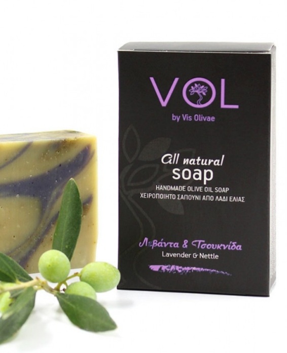 Natuurlijke zeep, Olijfolie, Lavendel en Brandnetel, gecertificeerd
